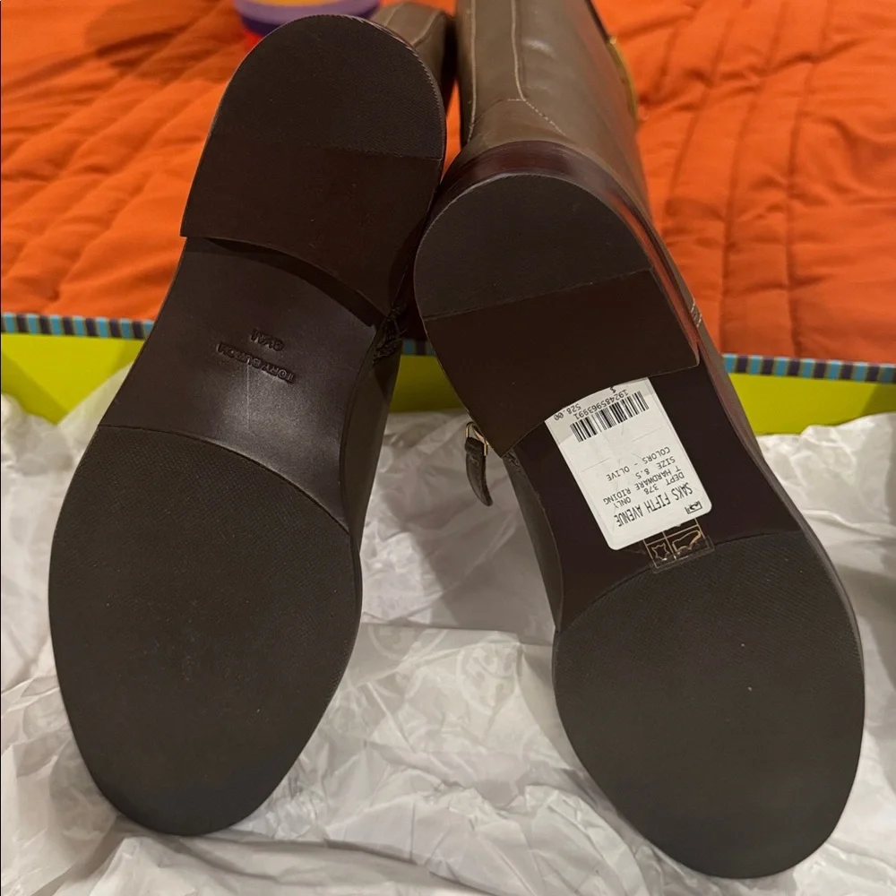 Tory Burch T Hardware Riding Boot Size 8.5
